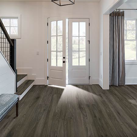 Vinyl flooring by Karastan sold by Carpet Station in Chino for 25 years!